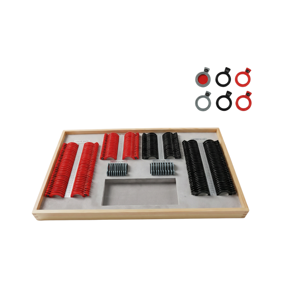 232 pcs trial lens set 26 mm, optical glass lenses, aluminum case refraction set
