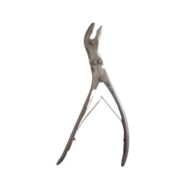 Bone rongeur curved to side 8 mm 24 cm length surgical instrument