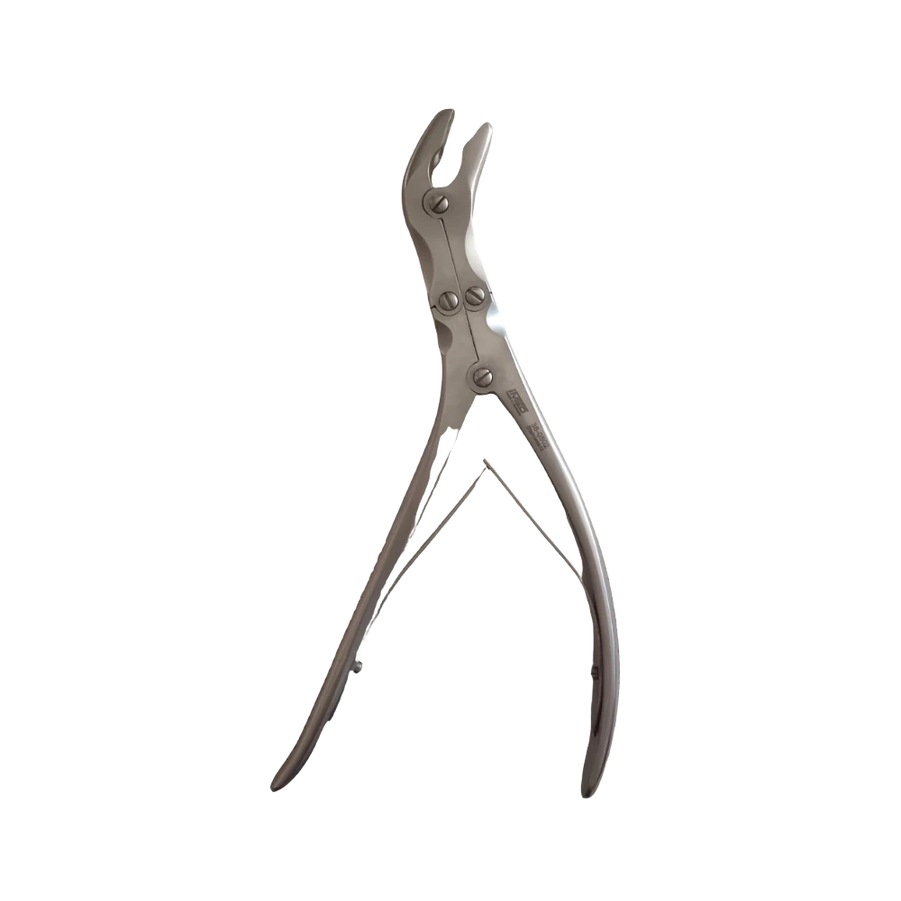 Bone rongeur curved to side 8 mm 24 cm length surgical instrument