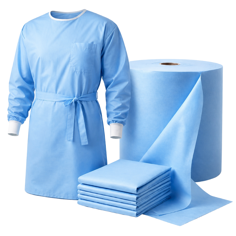 Disposable SMS Doctor Gown with Sleeves and Cuffs – 22 GSM 3