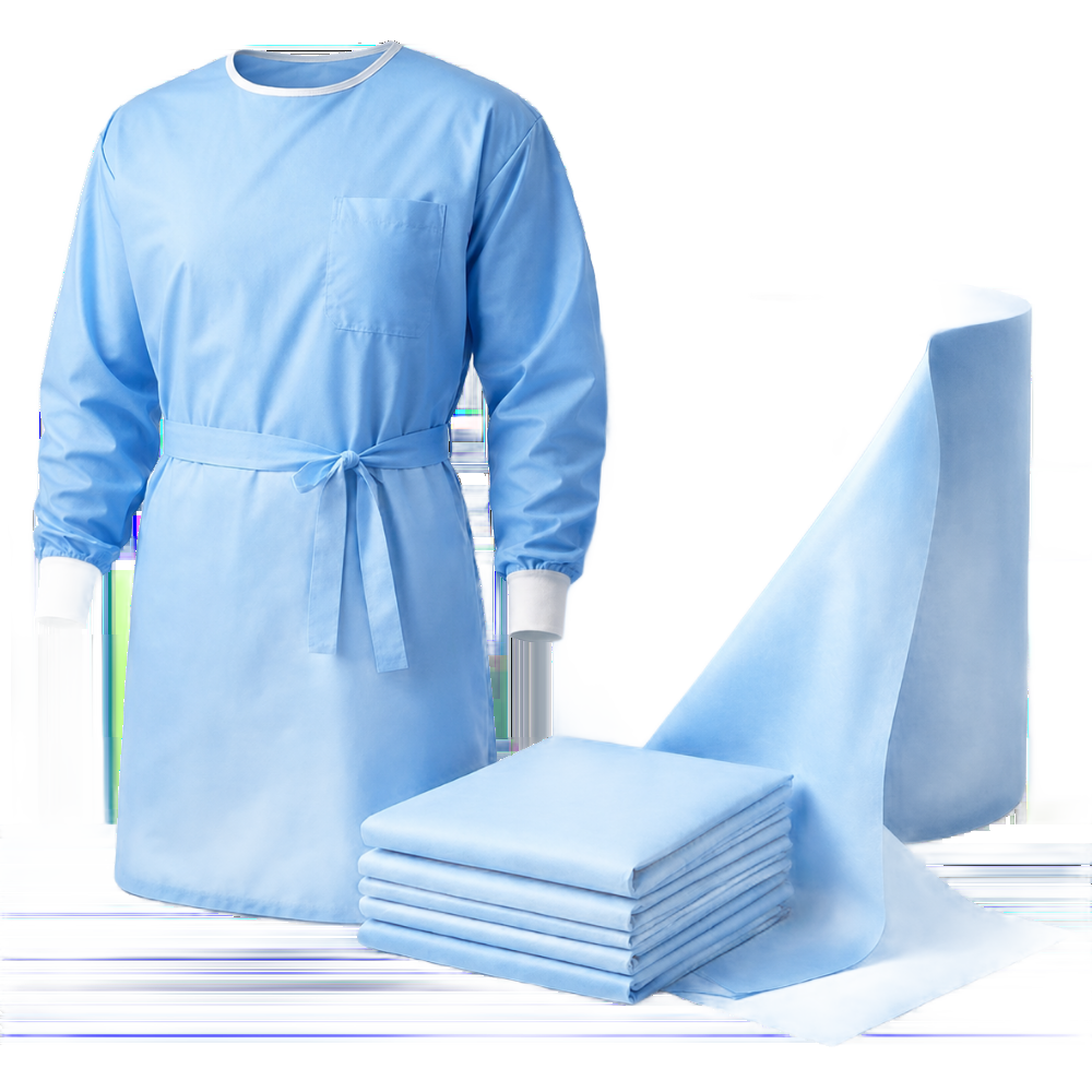 Disposable SMS Doctor Gown with Sleeves and Cuffs – 22 GSM 2